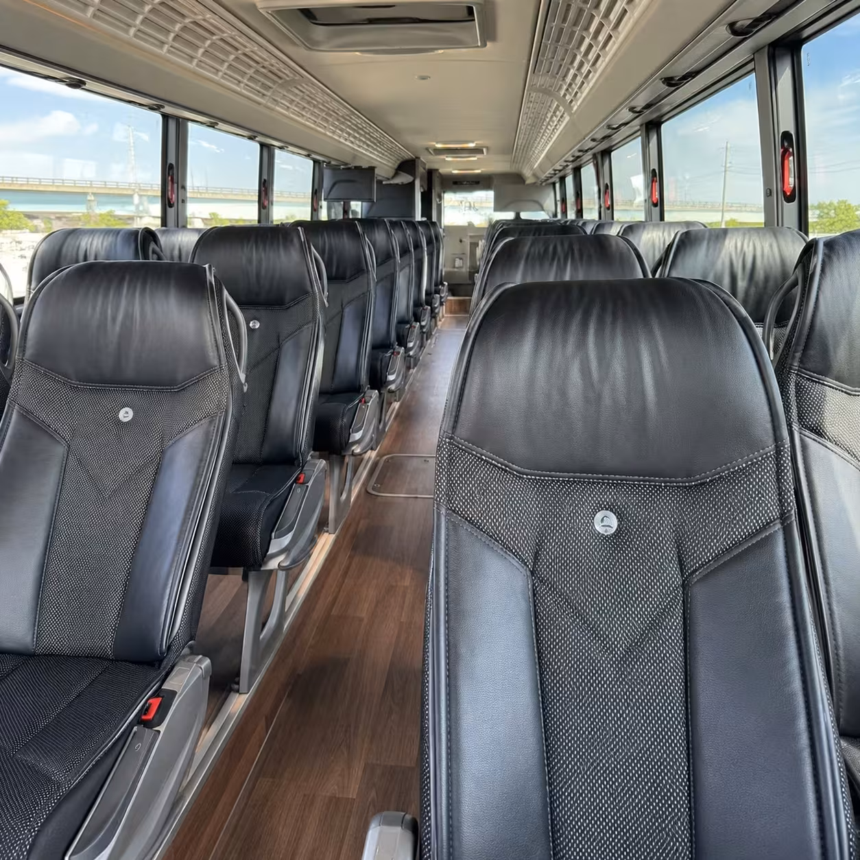 56 passenger charter bus interior